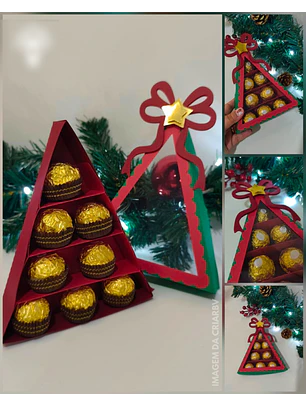 Arquivo Natal Caixa Triângulo 8 Doces