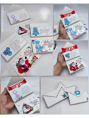 Arquivo Natal Cartas para Kit Kat