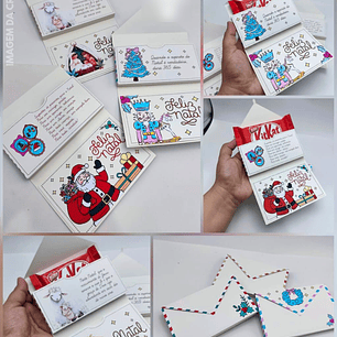 Arquivo Natal Cartas para Kit Kat