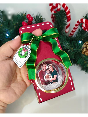 Arquivo Natal Sacolinha Bola Acrílica