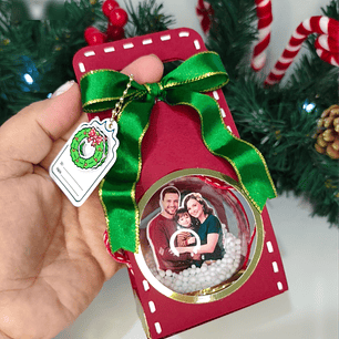 Arquivo Natal Sacolinha Bola Acrílica