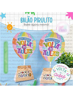 Arquivo Balão Pirulito Volta às Aulas