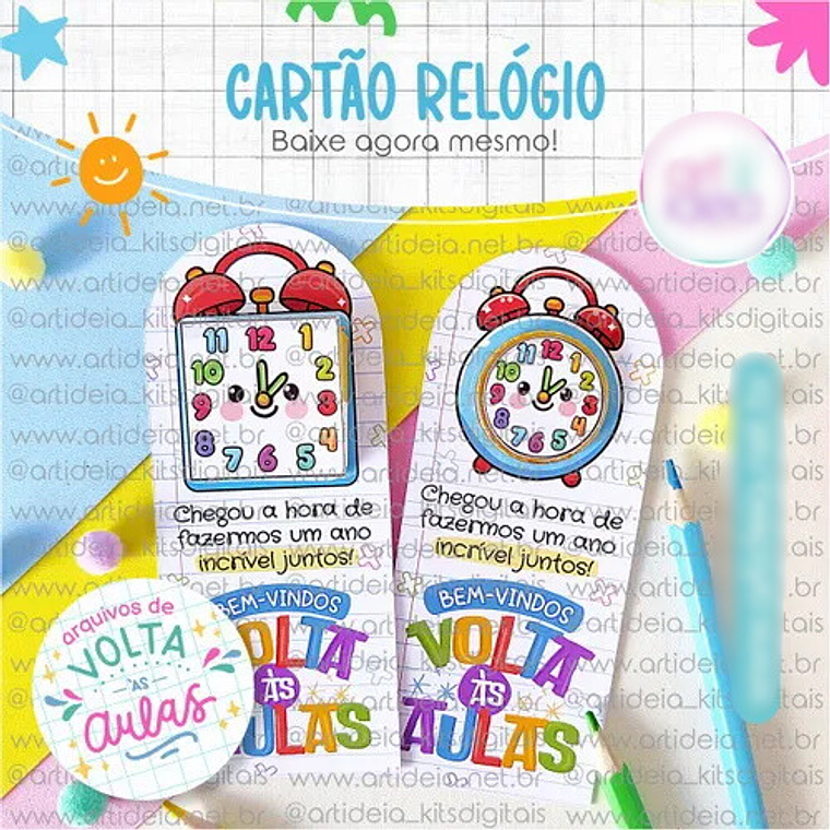 Arquivo Cartão Relógio Volta às Aulas 1