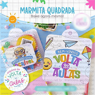 Arquivo Marmitinha Quadrada Volta às Aulas