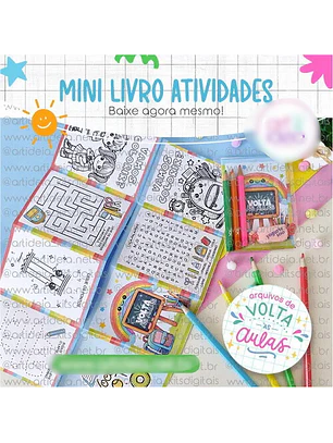 Arquivo Mini Livro Atividades Volta às Aulas