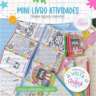 Arquivo Mini Livro Atividades Volta às Aulas