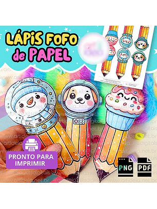 Arquivo  Molde Lápis Fofo