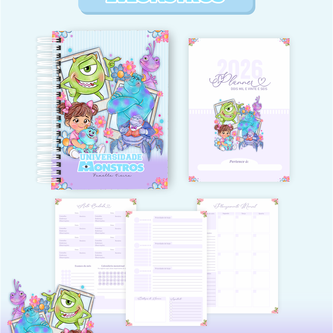 Arquivo Encadernação Coleção Monstros S.A 2026 - Pamella Vieira 7