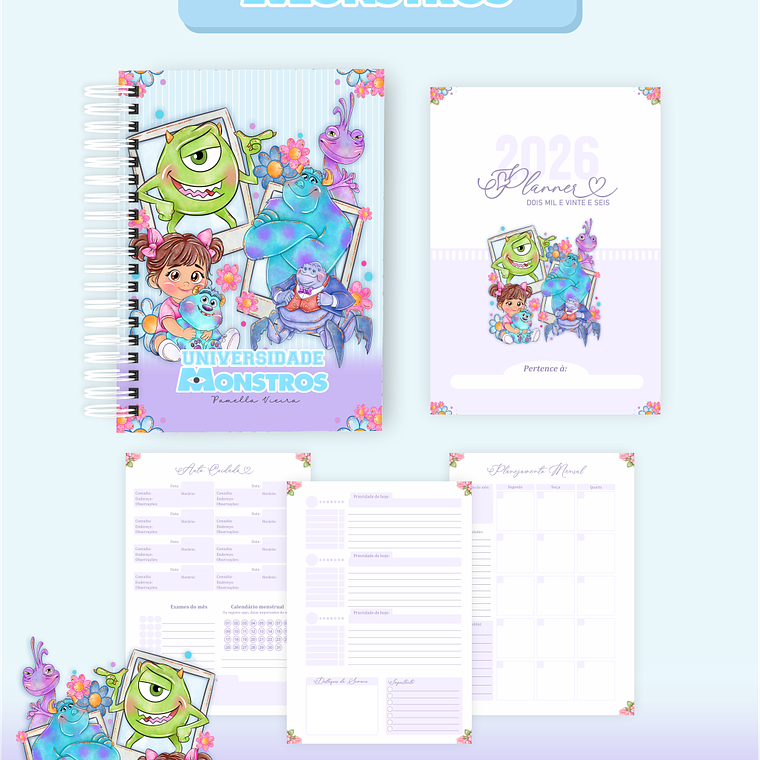 Arquivo Encadernação Coleção Monstros S.A 2026 - Pamella Vieira 7