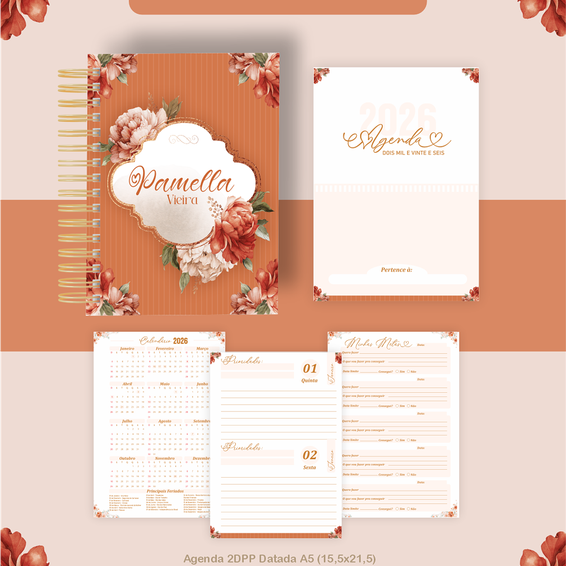 Arquivo Encadernação Coleção Floral Terracota 2026 - Pamella Vieira 3