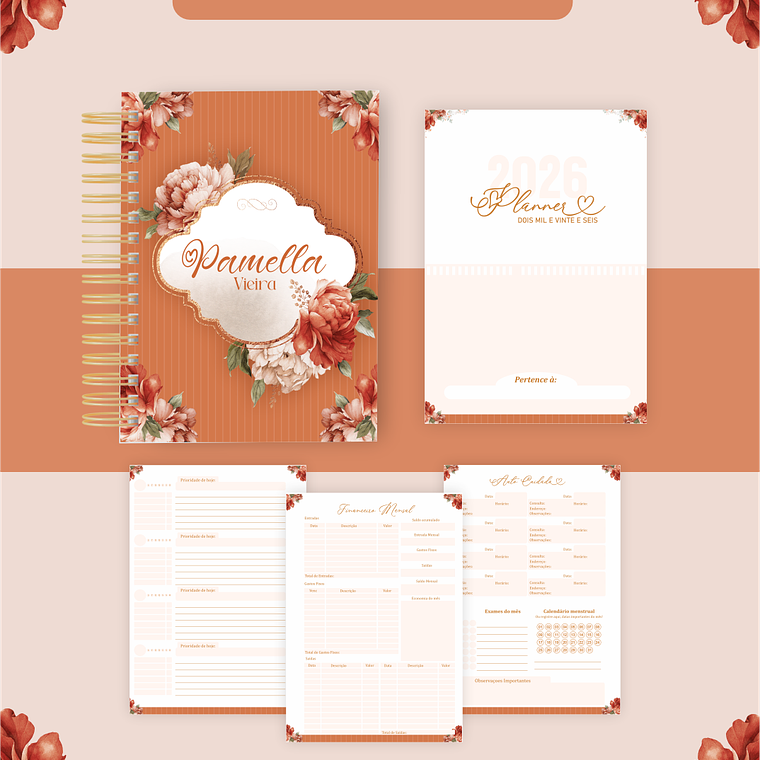 Arquivo Encadernação Coleção Floral Terracota 2026 - Pamella Vieira 4