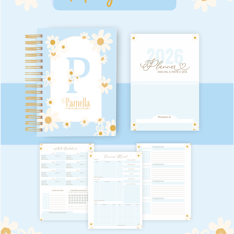 Arquivo Encadernação Coleção Margaridas 2026 - Pamella Vieira 3