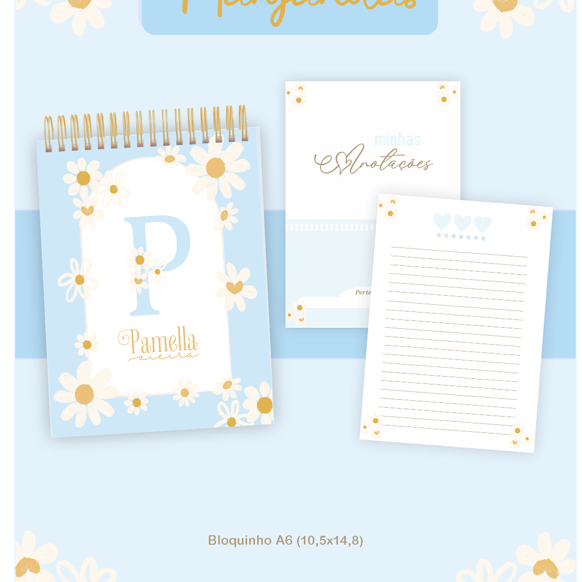 Arquivo Encadernação Coleção Margaridas 2026 - Pamella Vieira 4