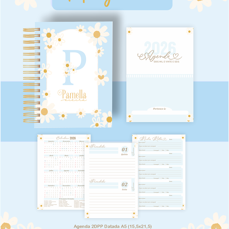 Arquivo Encadernação Coleção Margaridas 2026 - Pamella Vieira 6