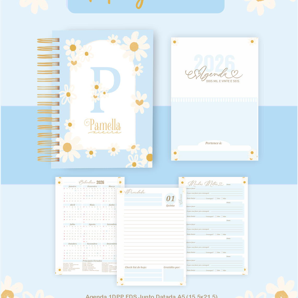 Arquivo Encadernação Coleção Margaridas 2026 - Pamella Vieira 7