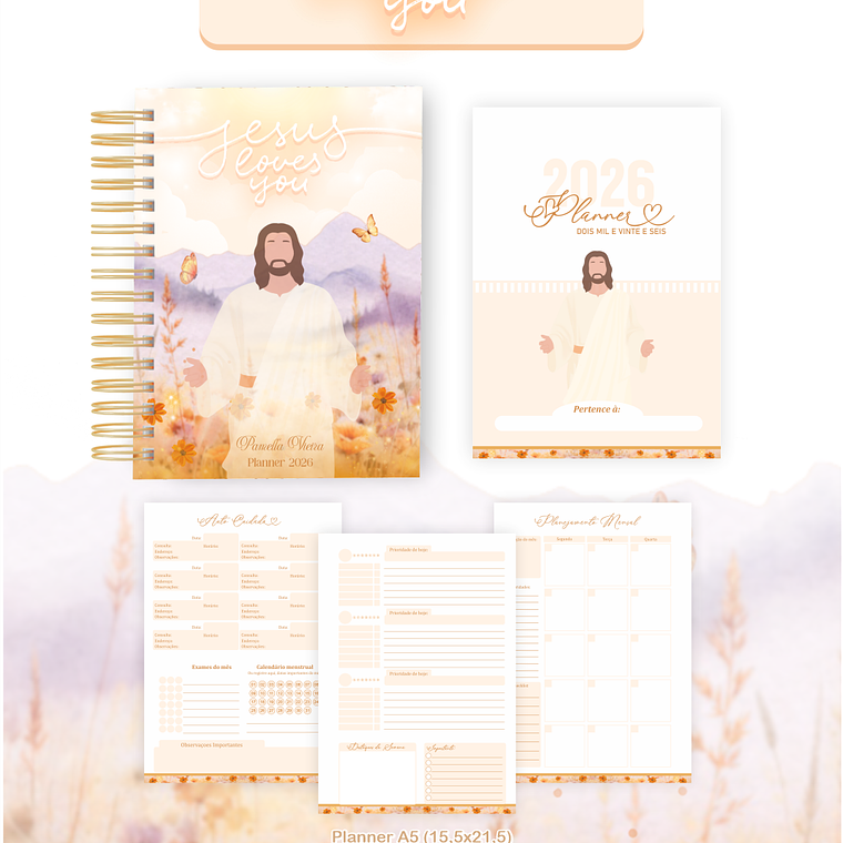 Arquivo Encadernação Coleção Jesus Loves You 2026 - Pamella Vieira 3