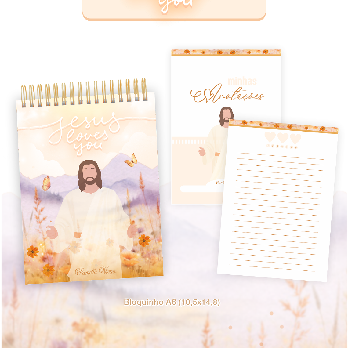 Arquivo Encadernação Coleção Jesus Loves You 2026 - Pamella Vieira 5