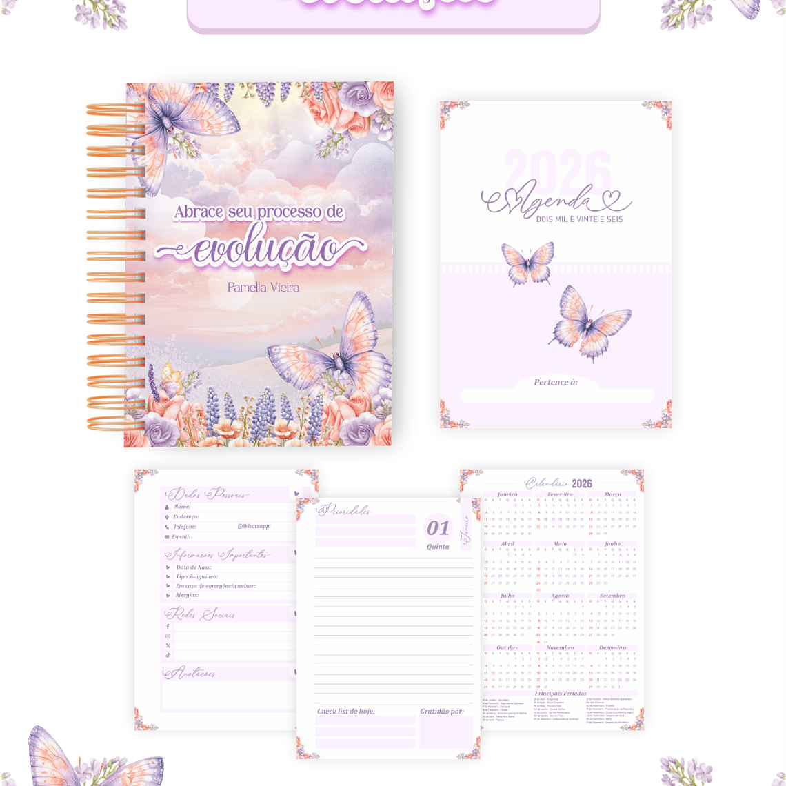 Arquivo Encadernação Coleção Evolução 2026 - Pamella Vieira 3