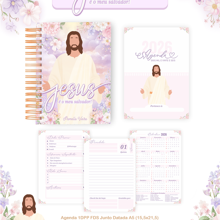 Arquivo Encadernação Coleção Jesus 2026 - Pamella Vieira 3