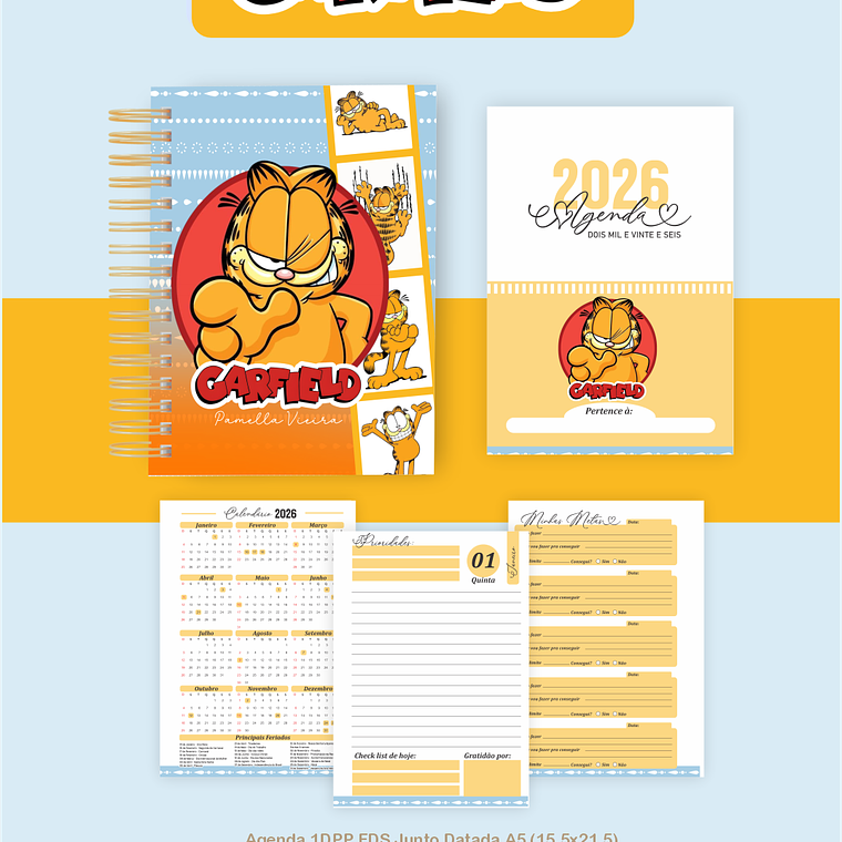 Arquivo Encadernação Coleção Garfield 2026 - Pamella Vieira 3