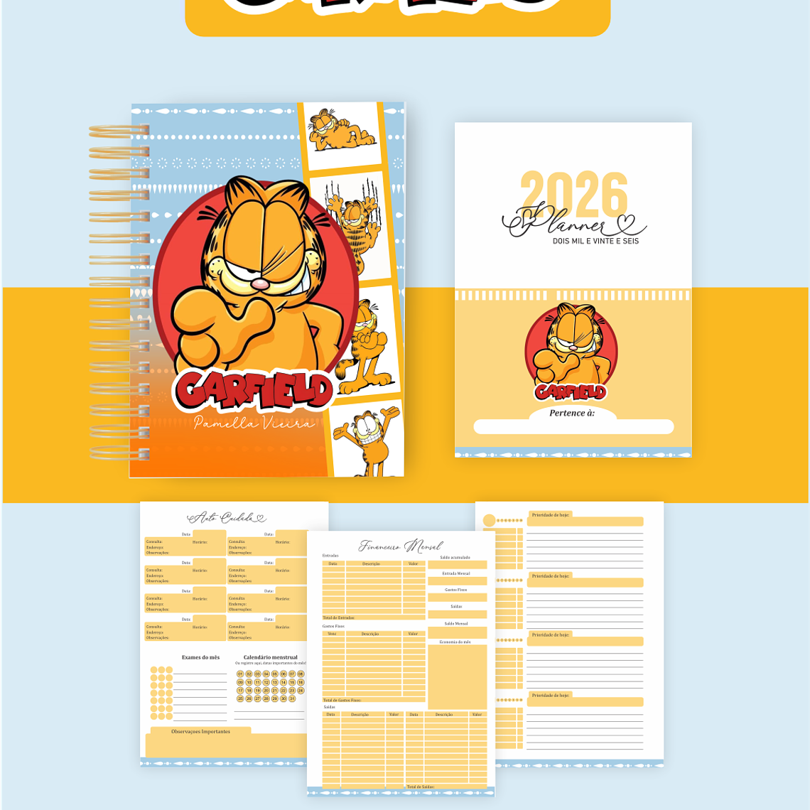 Arquivo Encadernação Coleção Garfield 2026 - Pamella Vieira 4