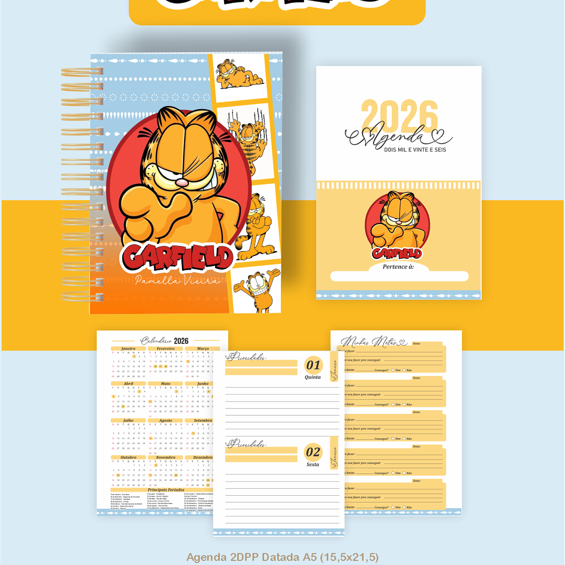 Arquivo Encadernação Coleção Garfield 2026 - Pamella Vieira 5