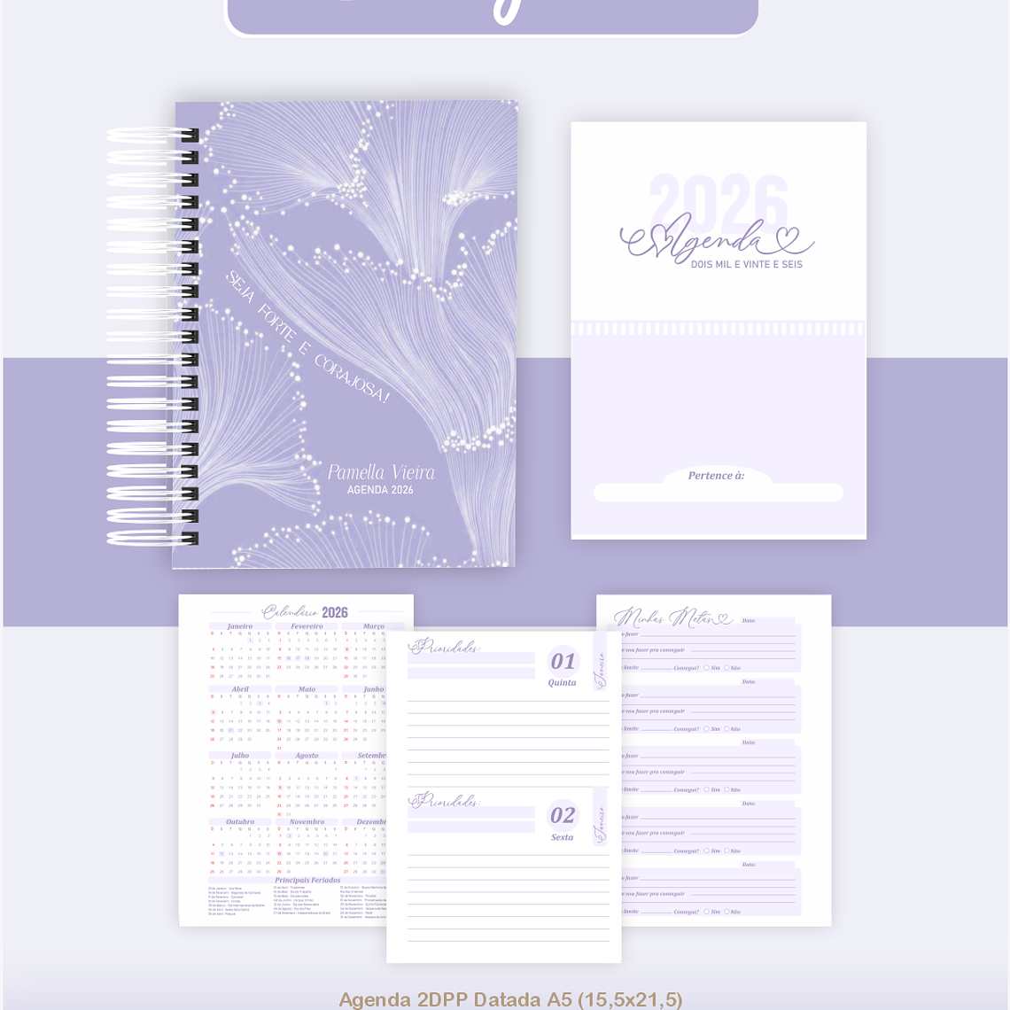 Arquivo Encadernação Coleção Corajosa 2026 - Pamella Vieira 5