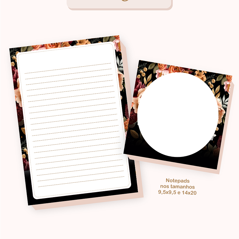 Arquivo Encadernação Coleção Floral Preta - Pamella Vieira 7