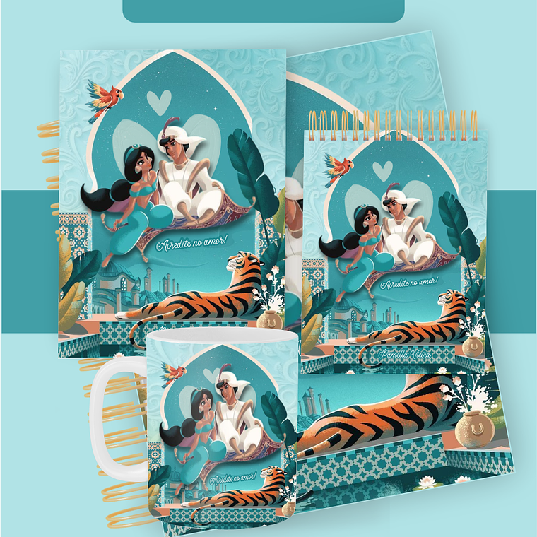 Arquivo Encadernação Coleção Jasmine e Aladdin - Pamella Vieira 1