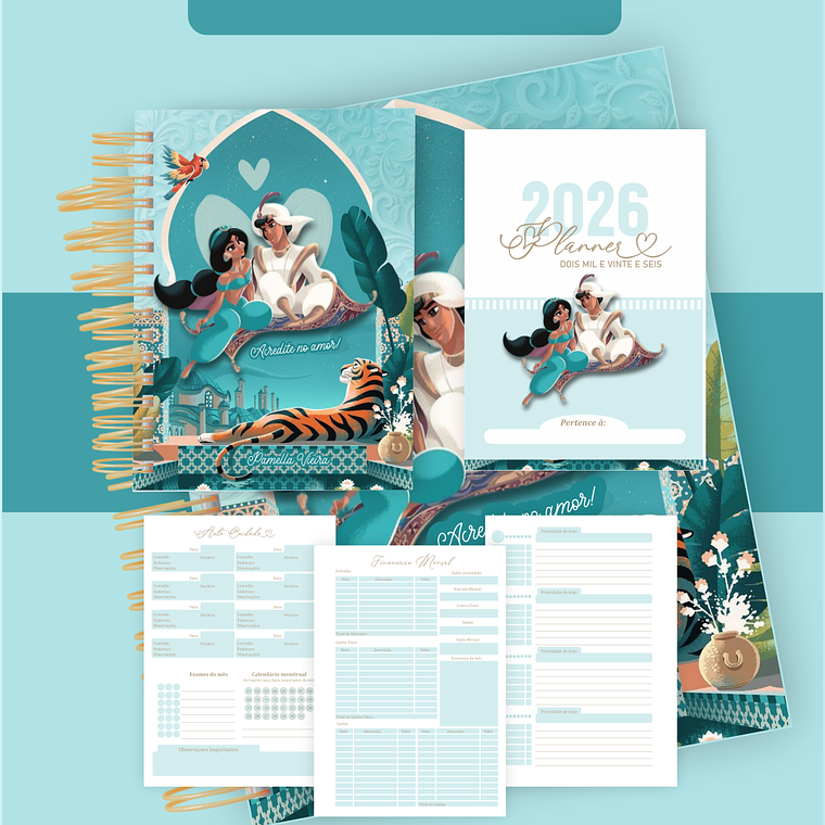 Arquivo Encadernação Coleção Jasmine e Aladdin - Pamella Vieira 2