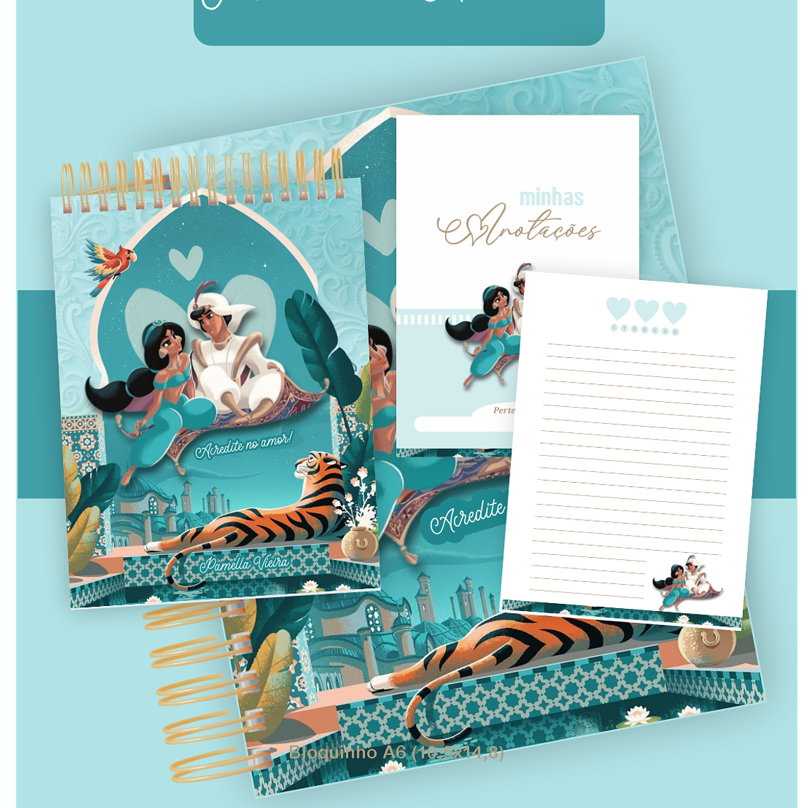 Arquivo Encadernação Coleção Jasmine e Aladdin - Pamella Vieira 7