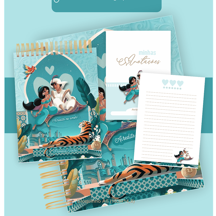 Arquivo Encadernação Coleção Jasmine e Aladdin - Pamella Vieira 7