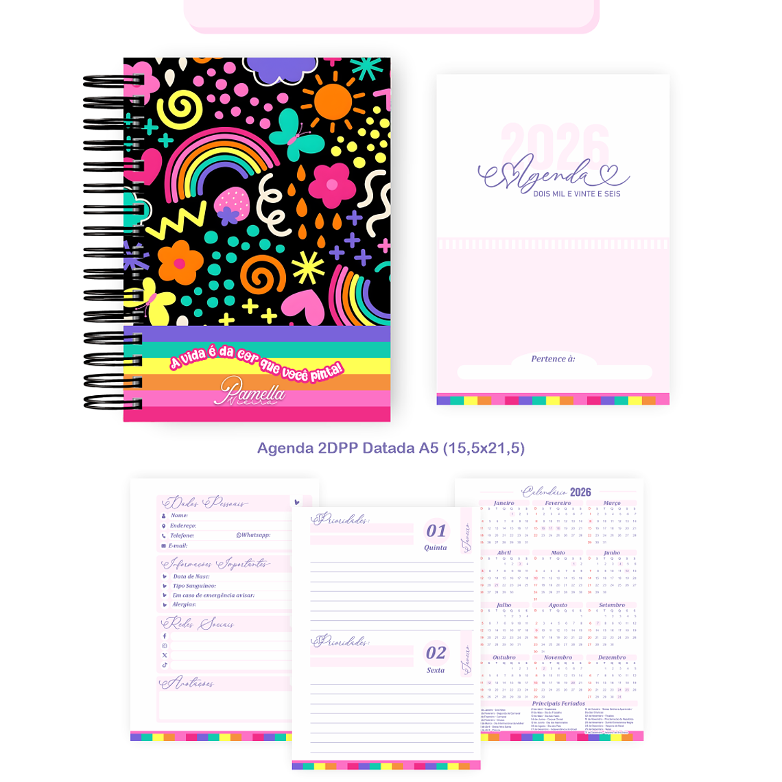 Arquivo Encadernação Coleção Colorful 2026 - Pamella Vieira 4
