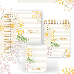 Arquivo Encadernação Coleção Floral Delicado 2026 - Pamella Vieira