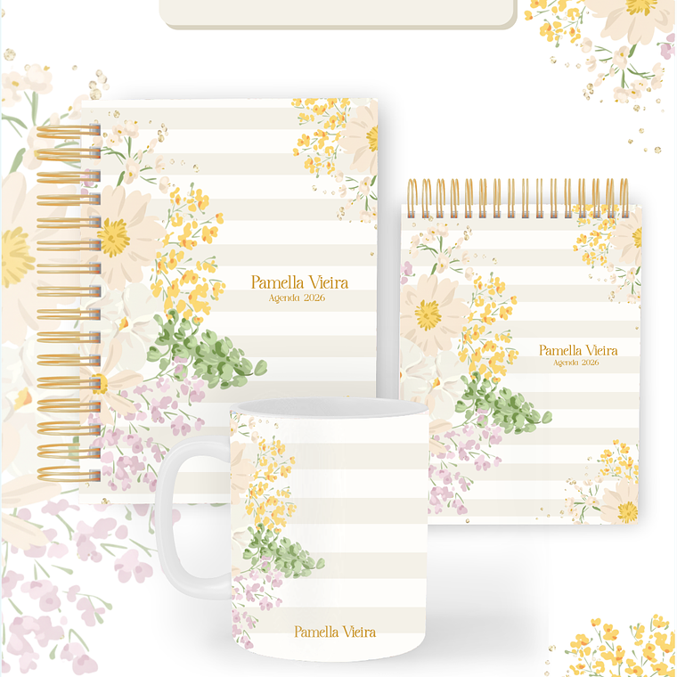 Arquivo Encadernação Coleção Floral Delicado 2026 - Pamella Vieira 1