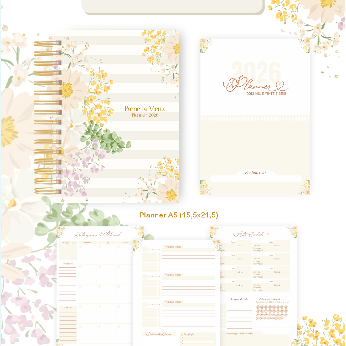 Arquivo Encadernação Coleção Floral Delicado 2026 - Pamella Vieira 4
