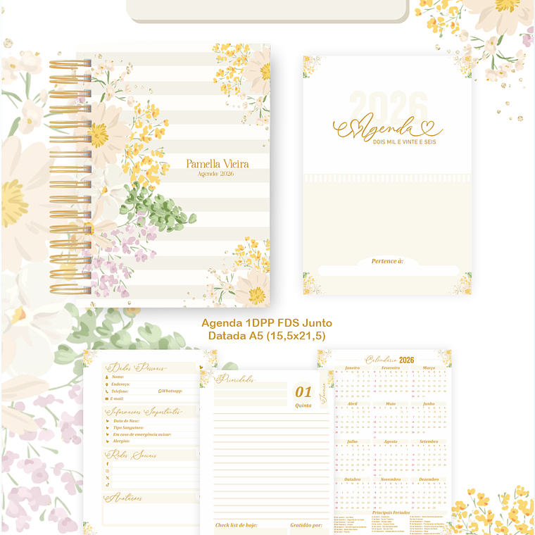Arquivo Encadernação Coleção Floral Delicado 2026 - Pamella Vieira 6