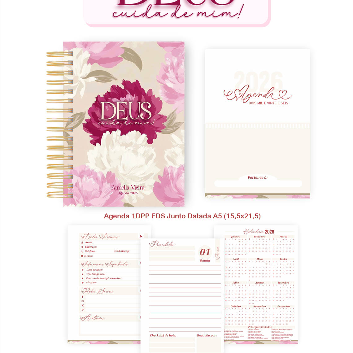 Arquivo Encadernação Coleção Deus Cuida de Mim 2026 - Pamella Vieira 2