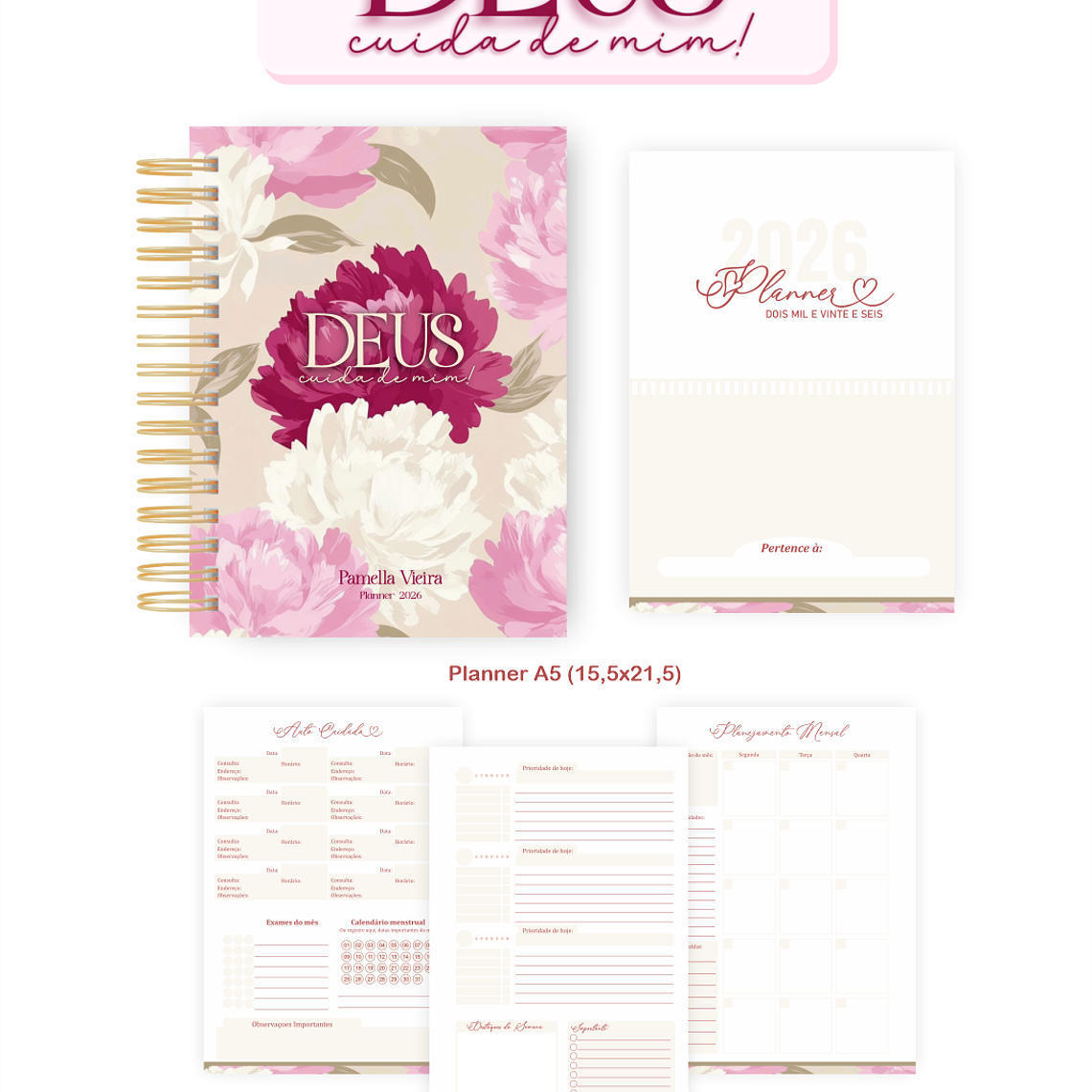 Arquivo Encadernação Coleção Deus Cuida de Mim 2026 - Pamella Vieira 3