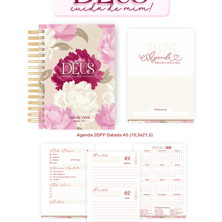Arquivo Encadernação Coleção Deus Cuida de Mim 2026 - Pamella Vieira 5