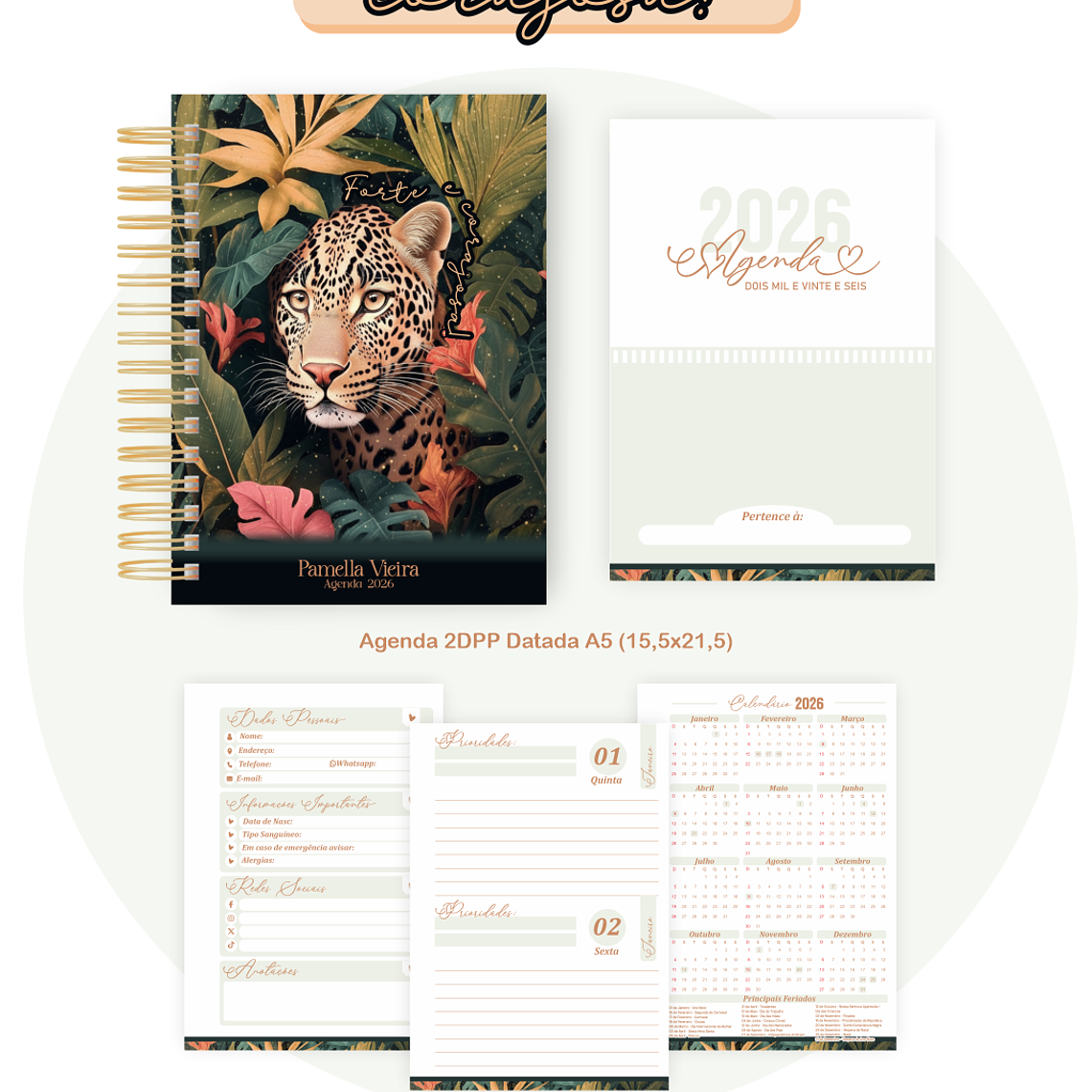 Arquivo Encadernação Coleção Forte e Corajosa 2026 - Pamella Vieira 3