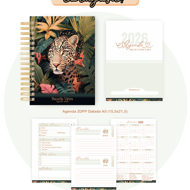 Arquivo Encadernação Coleção Forte e Corajosa 2026 - Pamella Vieira 3