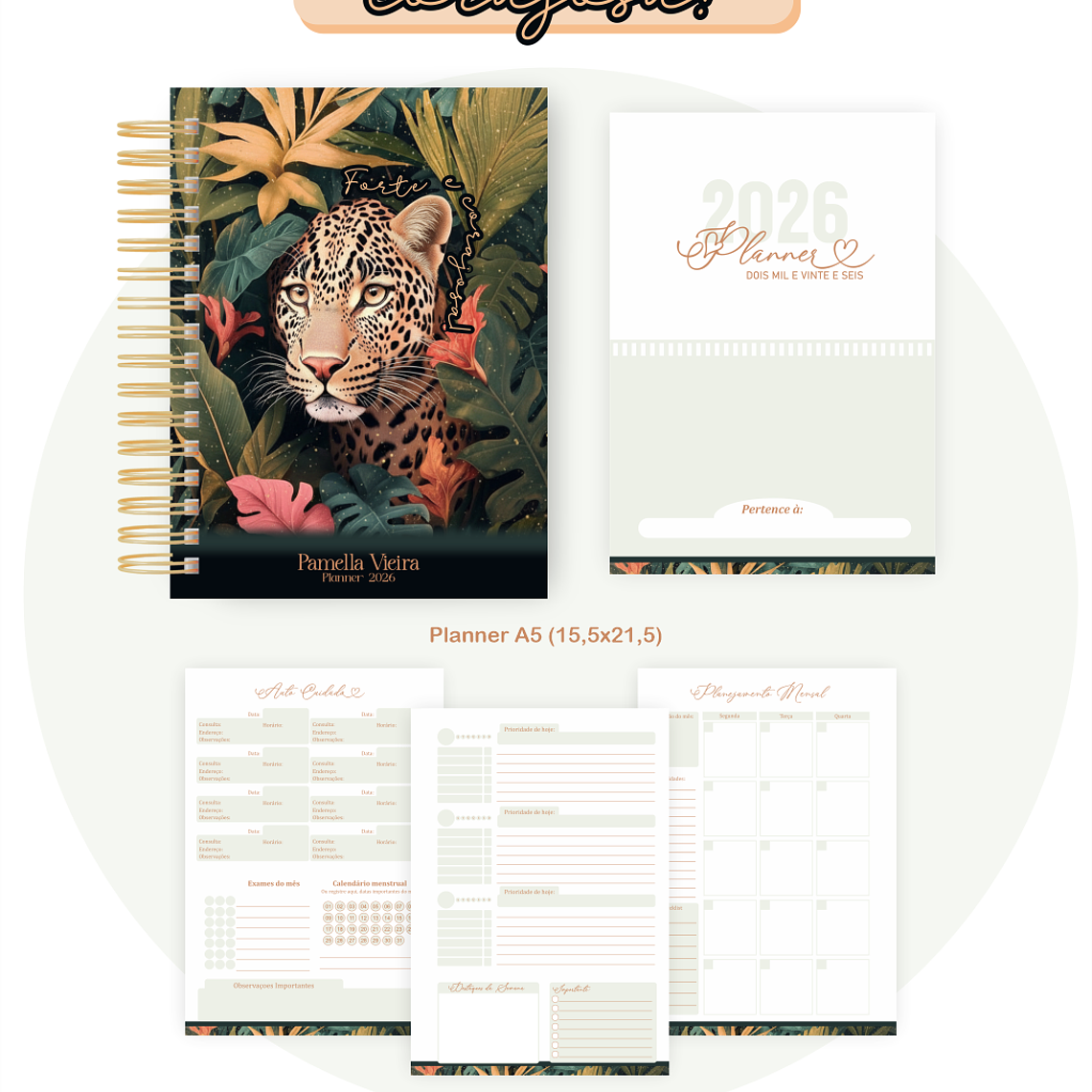 Arquivo Encadernação Coleção Forte e Corajosa 2026 - Pamella Vieira 4