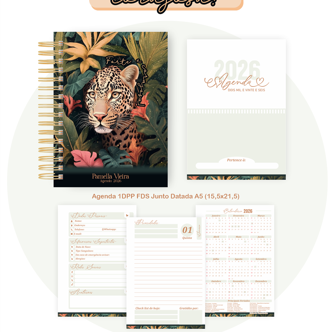 Arquivo Encadernação Coleção Forte e Corajosa 2026 - Pamella Vieira 7