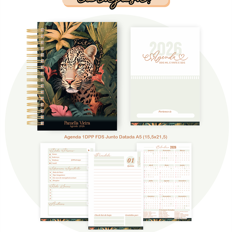 Arquivo Encadernação Coleção Forte e Corajosa 2026 - Pamella Vieira 7