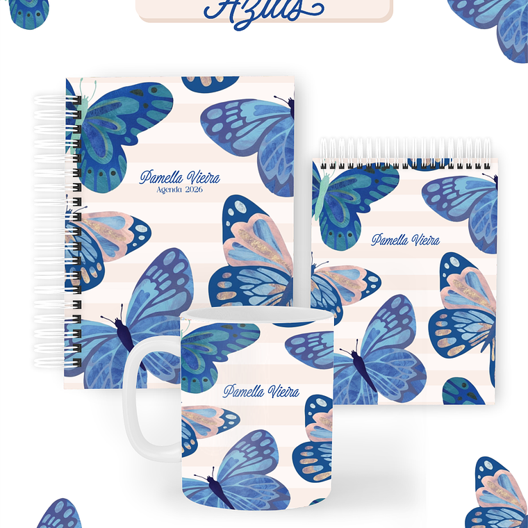 Arquivo Encadernação Coleção Borboletas Azuis 2026 - Pamella Vieira 1