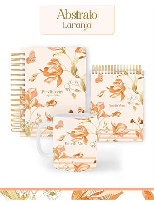Arquivo Encadernação Coleção Abstrato Laranja 2026 - Pamella Vieira