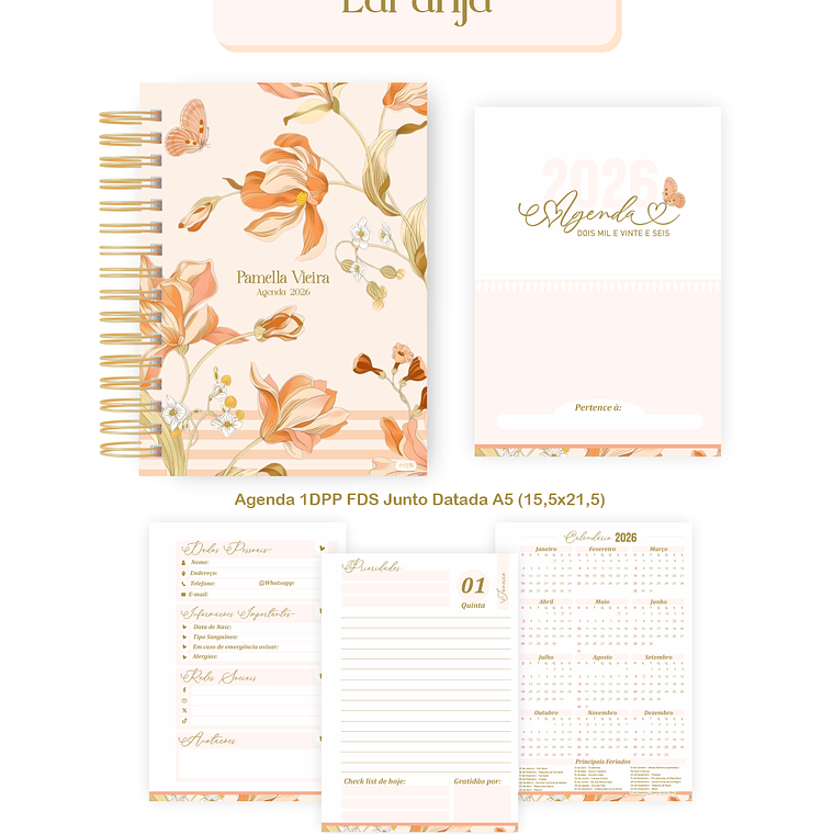 Arquivo Encadernação Coleção Abstrato Laranja 2026 - Pamella Vieira 4