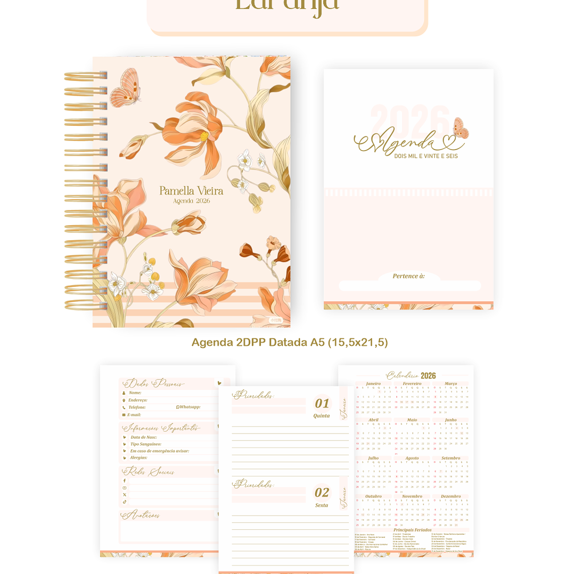 Arquivo Encadernação Coleção Abstrato Laranja 2026 - Pamella Vieira 5