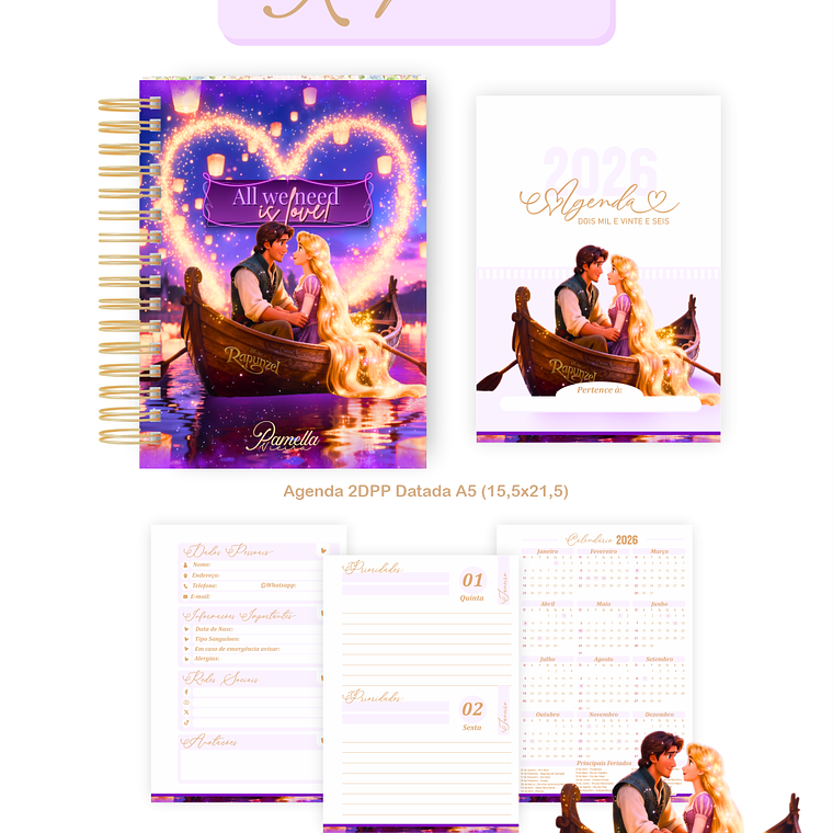 Arquivo Encadernação Coleção Rapunzel - Pamella Vieira 3